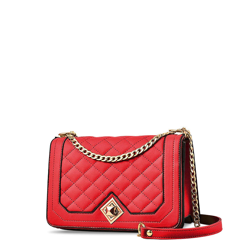 Trendy Crossbody Schoudertas met Diamantpatroon – Stijlvol & Compact