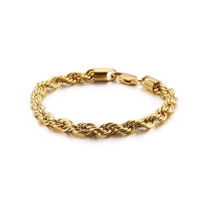 Rope Chain Armband Dames | 14K Gold Plated | Minimalistisch & Stijlvol