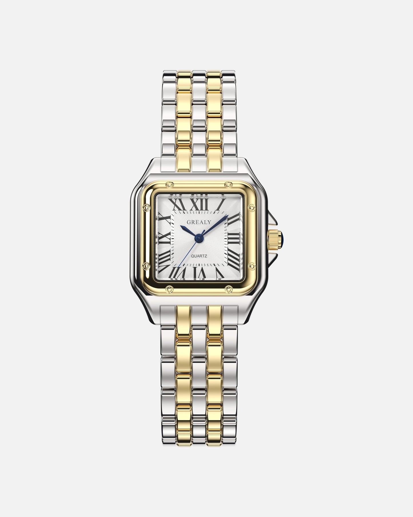 Grealy RVS Horloge – Goudkleurig Vintage Quartz Horloge