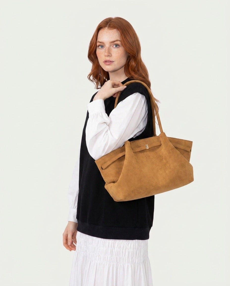 Tote Bag | Dames | Faux Suède | Ruim | Schoudertas