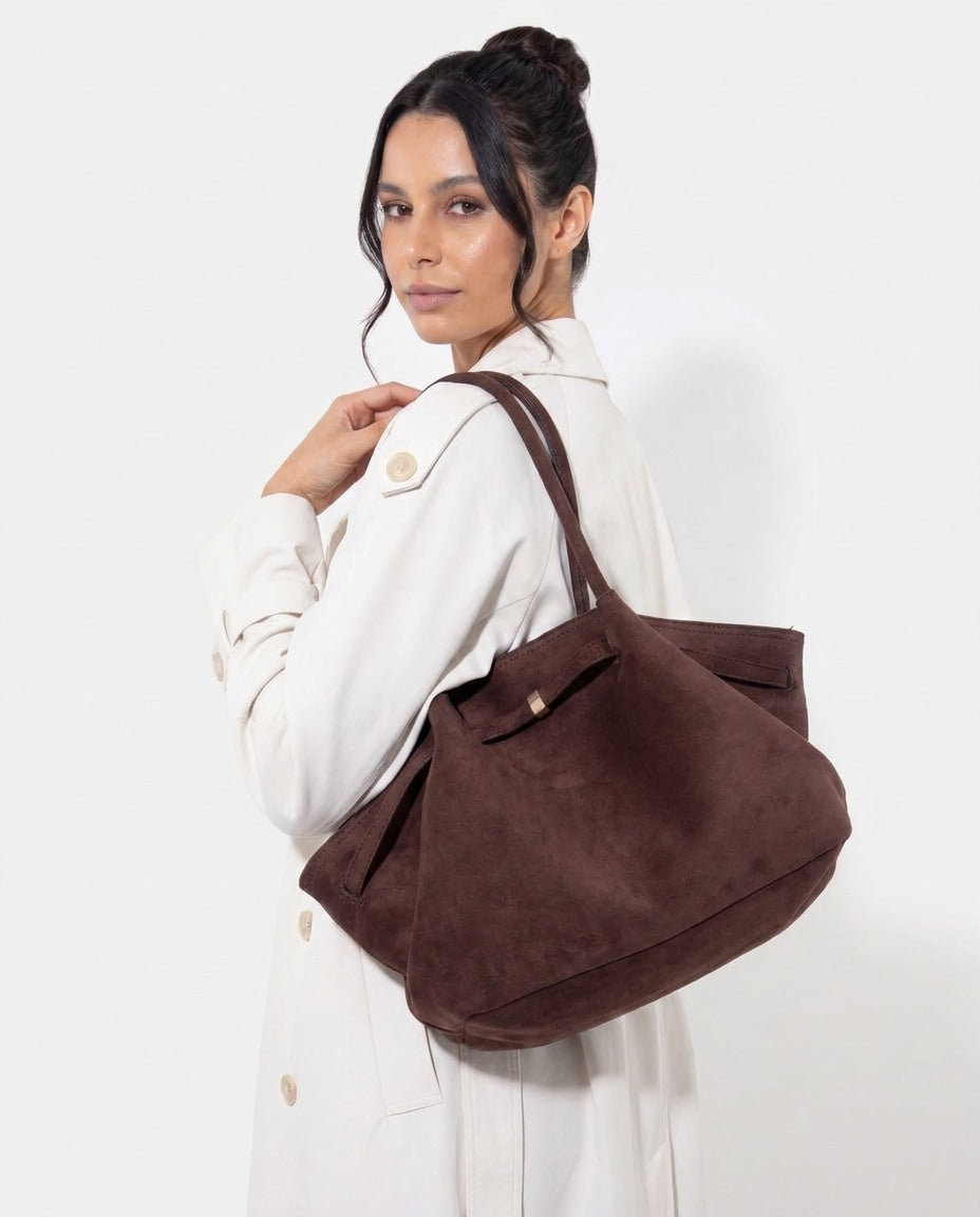 Tote Bag | Dames | Faux Suède | Ruim | Schoudertas
