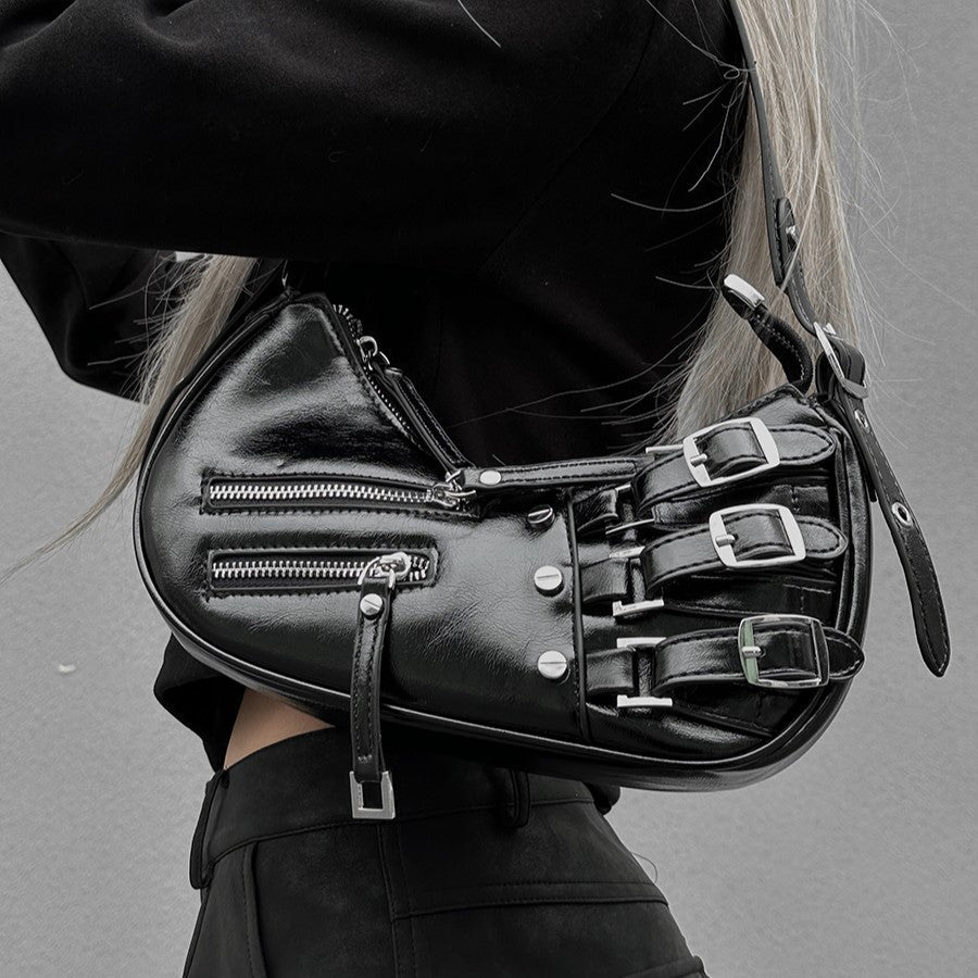 Schoudertas | Dames | Nylon & Vegan Leer | Vintage