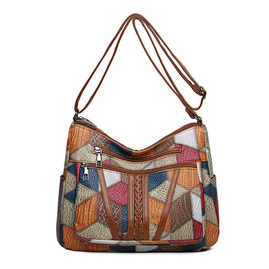 Patchwork Elegantie – Unieke Tas met Artistieke Uitstraling