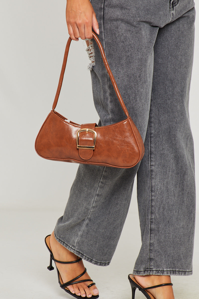 Baguette Tas Dames | Luxe Vintage Schoudertas | PU Leer
