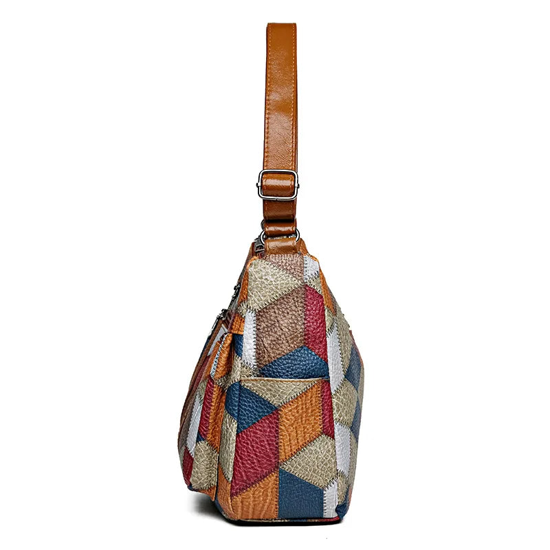 Patchwork Elegantie – Unieke Tas met Artistieke Uitstraling