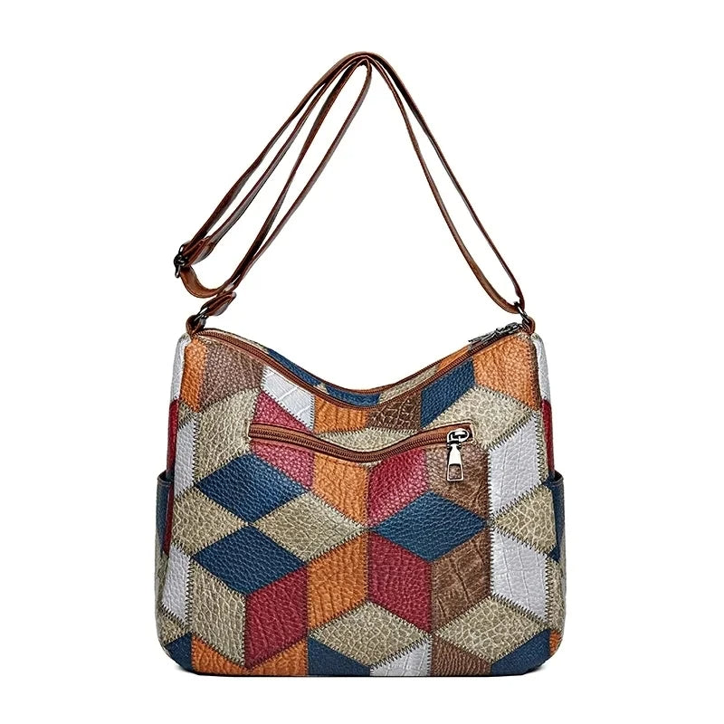 Patchwork Elegantie – Unieke Tas met Artistieke Uitstraling