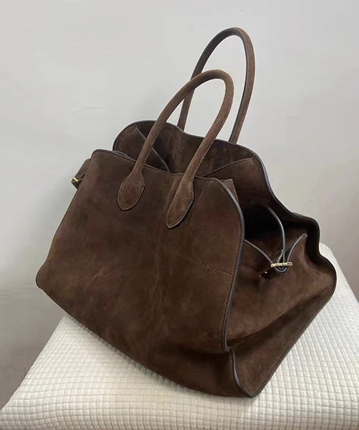 Suède Handtas met Klassieke Vorm