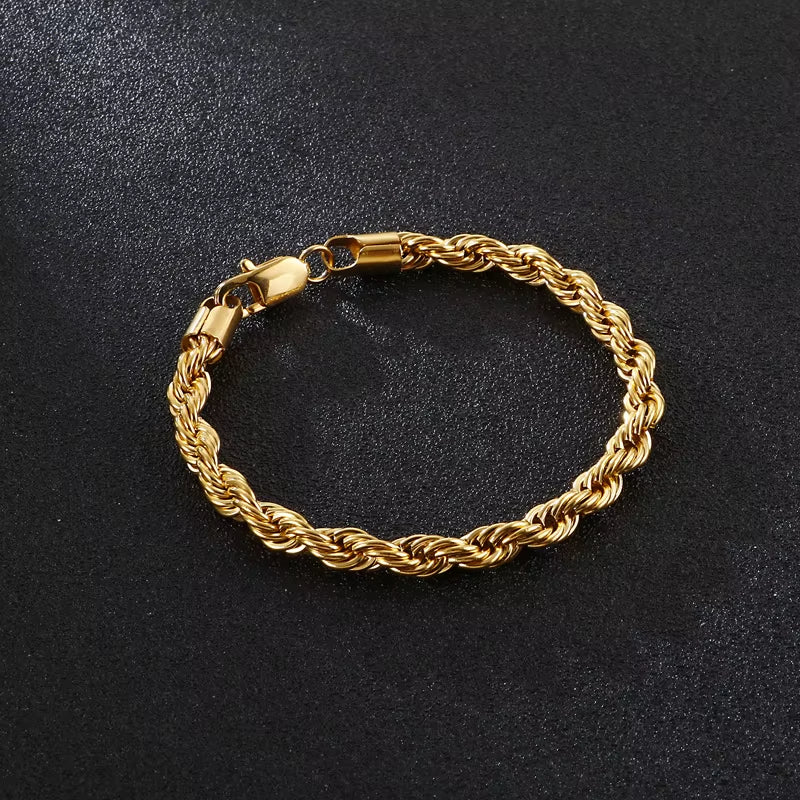 Rope Chain Armband Dames | 14K Gold Plated | Minimalistisch & Stijlvol