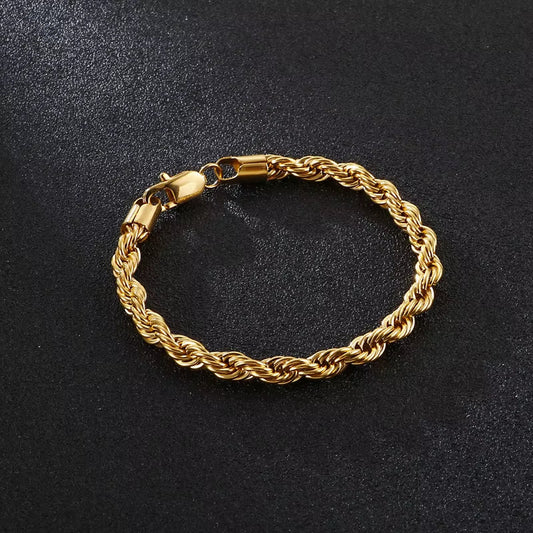 Rope Chain Armband Dames | 14K Gold Plated | Minimalistisch & Stijlvol
