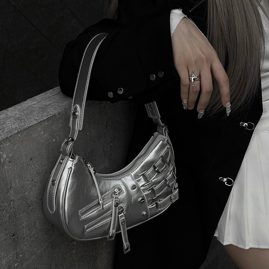 Schoudertas | Dames | Nylon & Vegan Leer | Vintage
