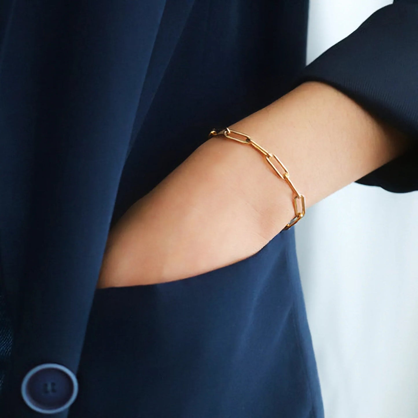 Fijne Paperclip Schakelarmband – 14K Verguld & Waterbestendig