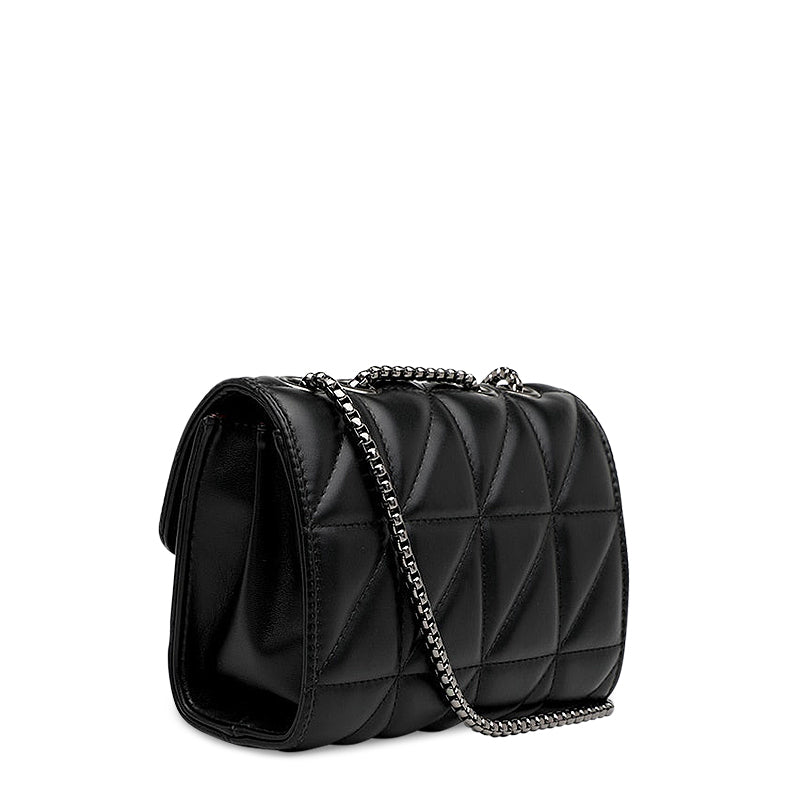 Midnight Luxe – Verfijnde Crossbody met Kettingdetail