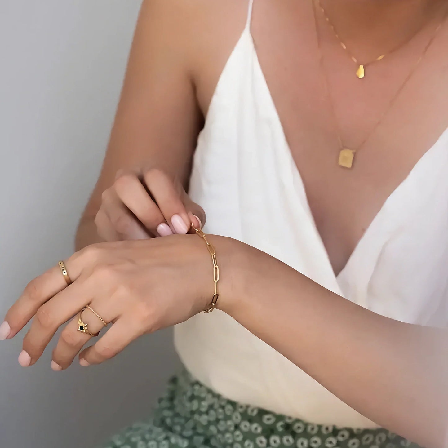 Fijne Paperclip Schakelarmband – 14K Verguld & Waterbestendig