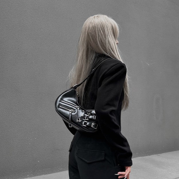 Schoudertas | Dames | Nylon & Vegan Leer | Vintage