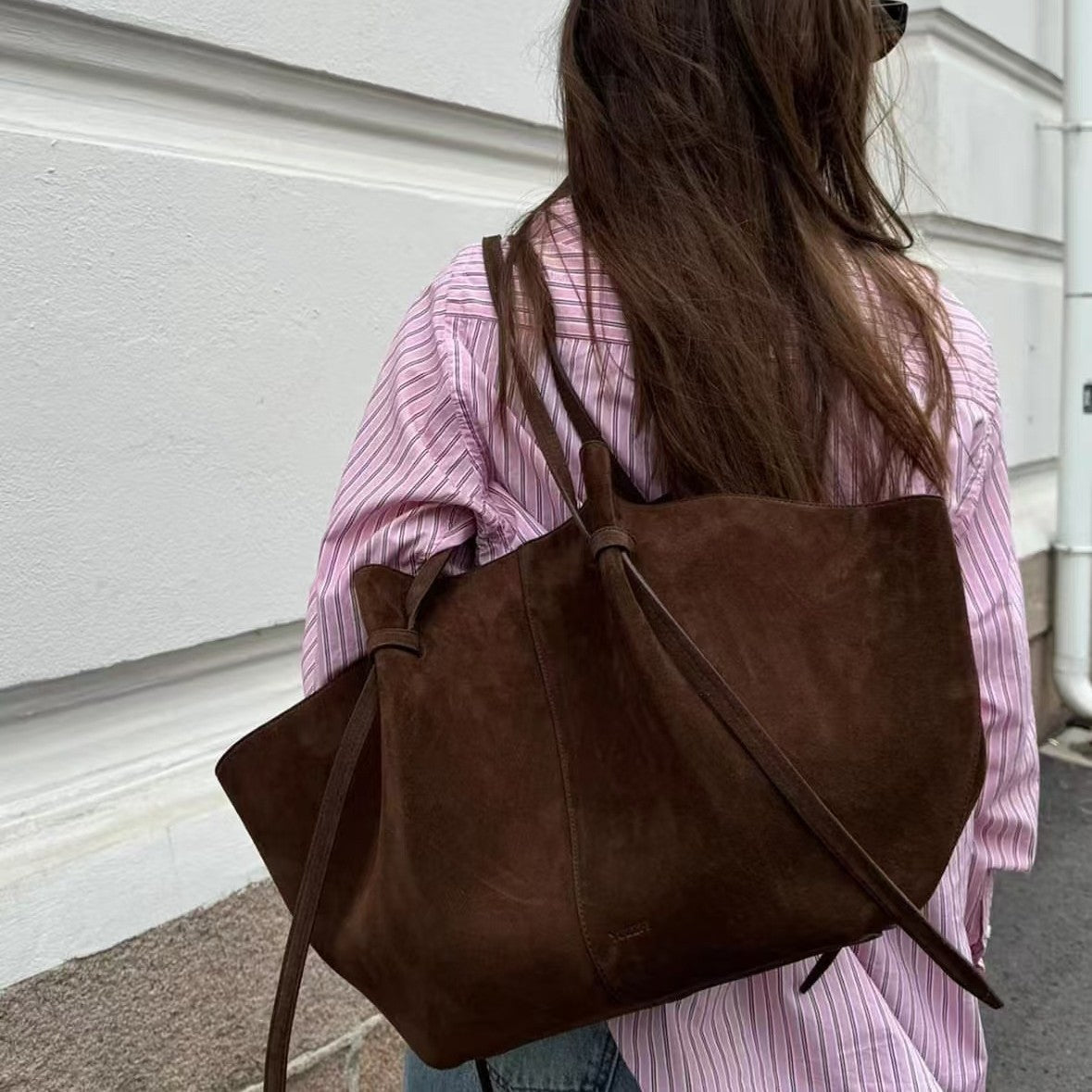 Suède Schoudertas Dames | Ruime Tote Bag
