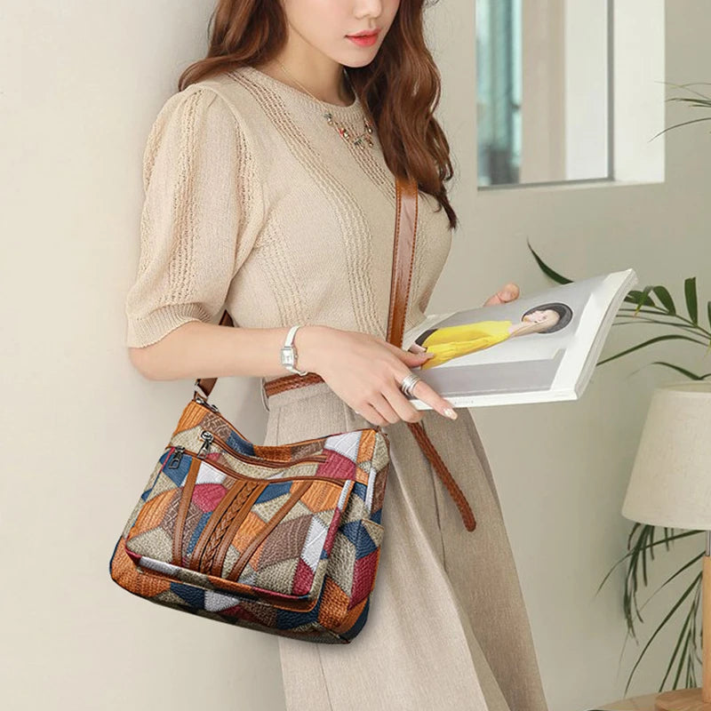 Patchwork Elegantie – Unieke Tas met Artistieke Uitstraling