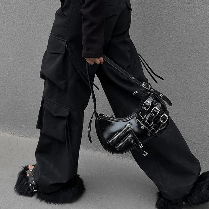 Schoudertas | Dames | Nylon & Vegan Leer | Vintage