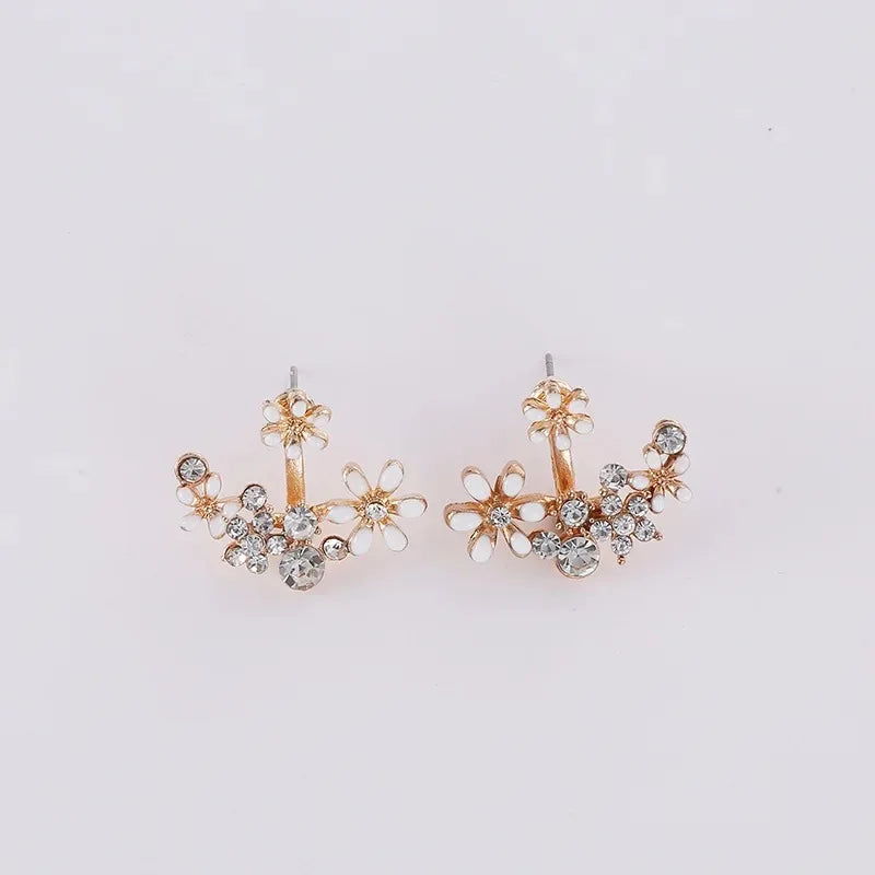 Bloem Oorbellen Dames | Elegant Dubbel Laags Design | Tijdloze Uitstraling