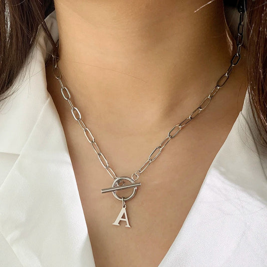 Ketting | Initial Letter | Paperclip Chain | Goud | Trendy