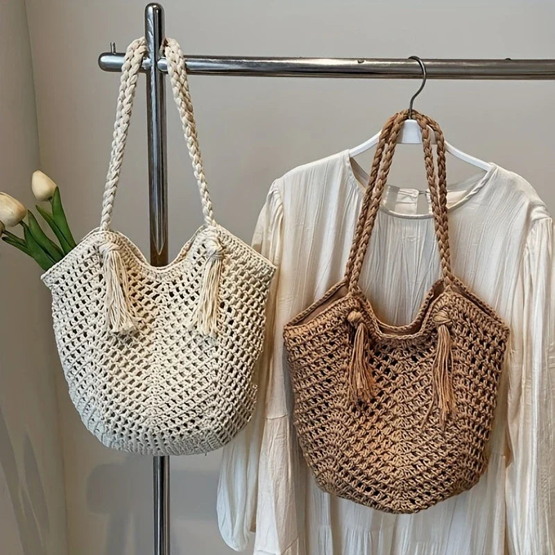 Gevlochten Net-Tas – Licht, Ruim & Natuurlijk Stijlvol