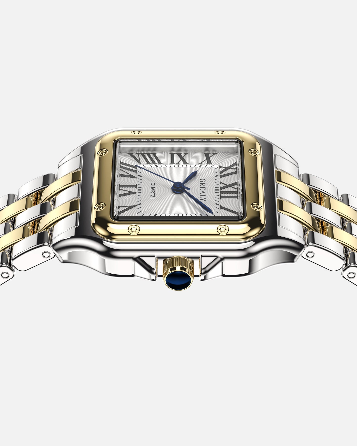 Grealy RVS Horloge – Goudkleurig Vintage Quartz Horloge