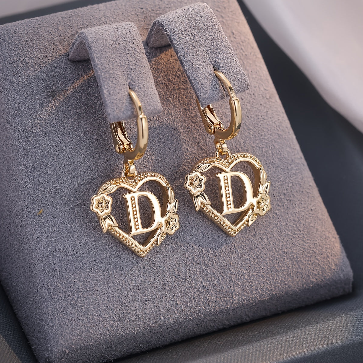 Oorbellen | Initial | Hartvorm | Dames | Cadeau