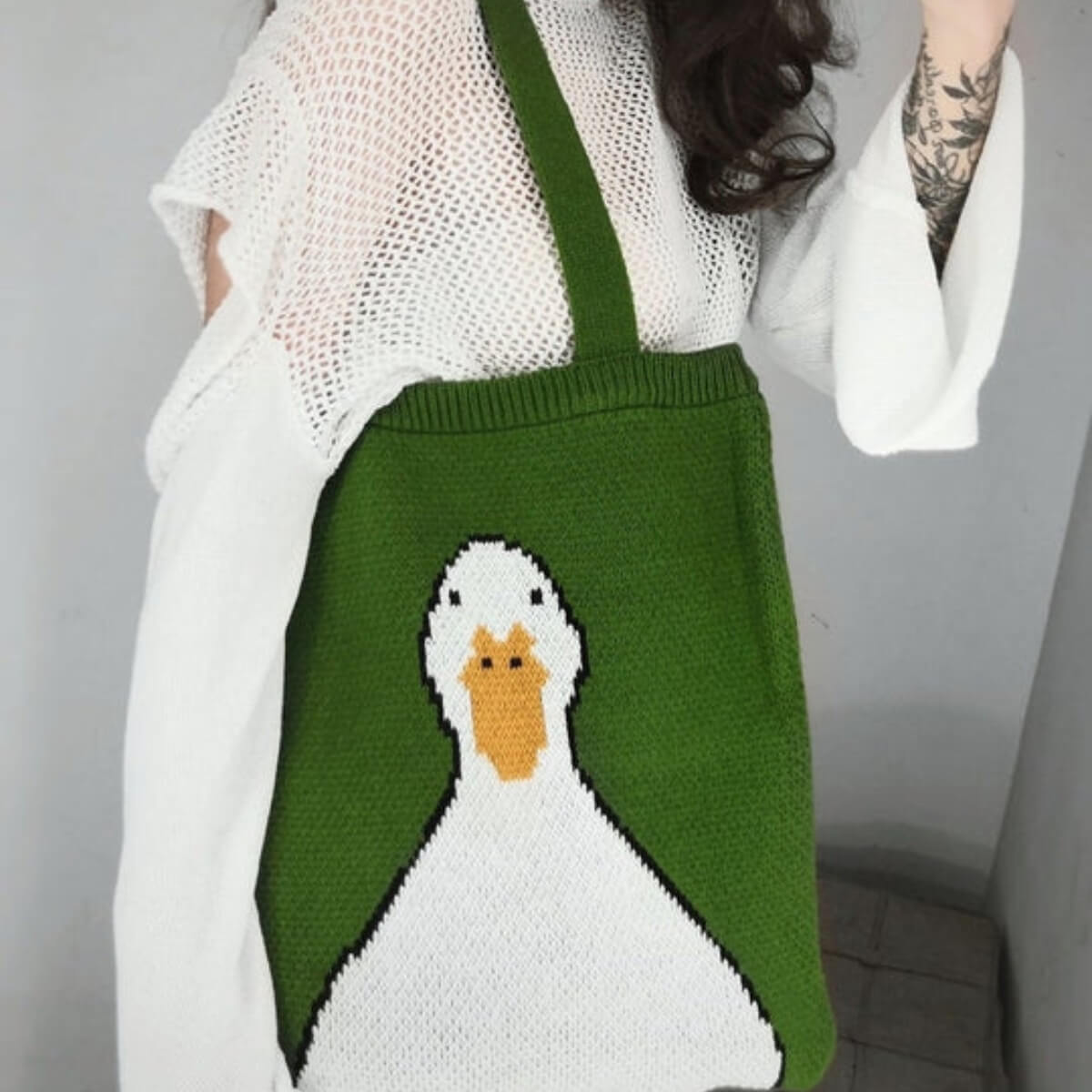 Tote Bag Dames | Uniek Gebreid Design | Ruim & Comfortabel