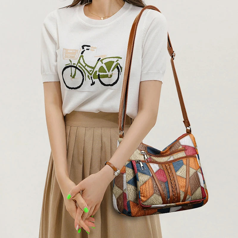 Patchwork Elegantie – Unieke Tas met Artistieke Uitstraling