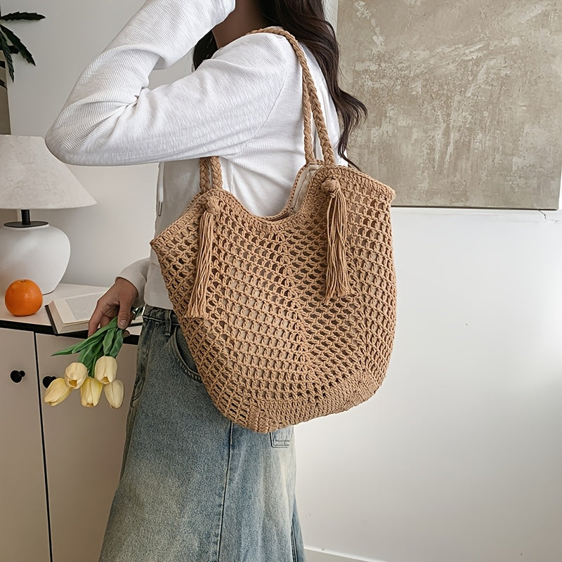 Gevlochten Net-Tas – Licht, Ruim & Natuurlijk Stijlvol