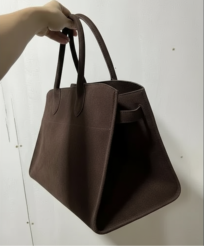 Suède Handtas met Klassieke Vorm