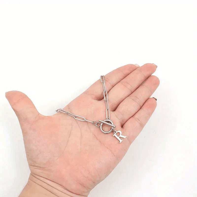 Ketting | Initial Letter | Paperclip Chain | Goud | Trendy
