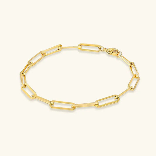 Fijne Paperclip Schakelarmband – 14K Verguld & Waterbestendig