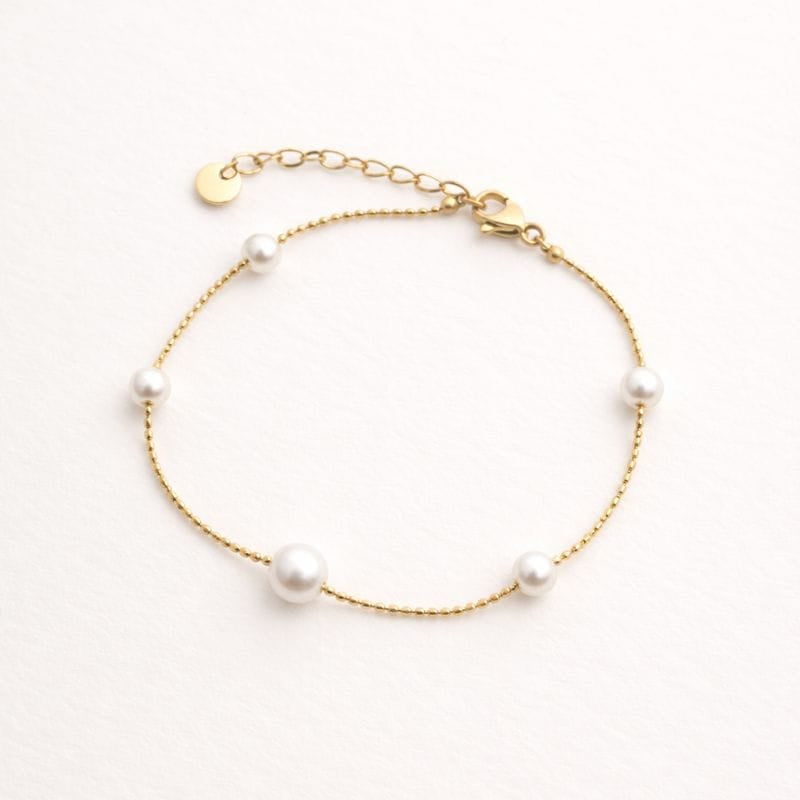 Verstelbare Parel Armband | Goudkleurige Dames Armband