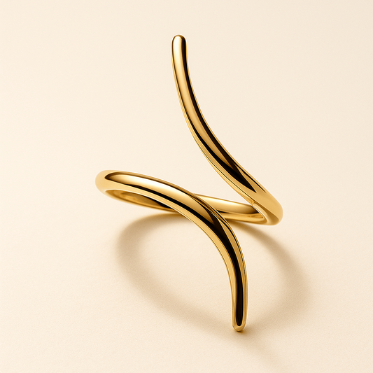 Moderne Goudkleurige Ring | Strand Inspired Design