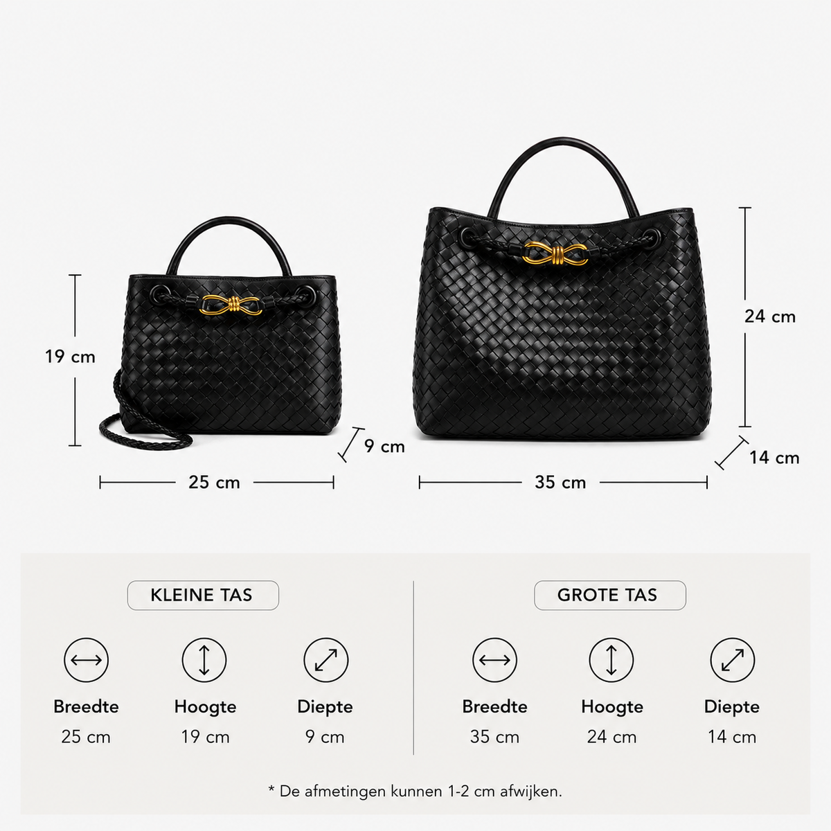 Geweven Dames Tas – Luxe Woven Handtas van Vegan Leer