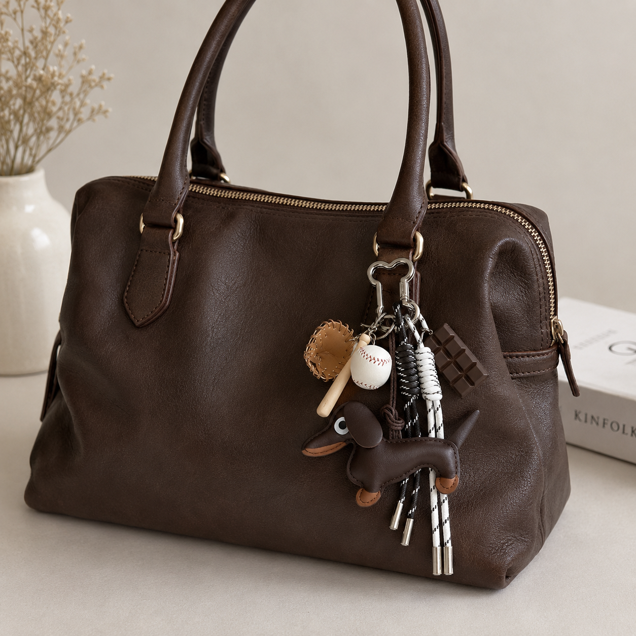 Dachshund Bag Charm – Speelse Tasbedel Dames