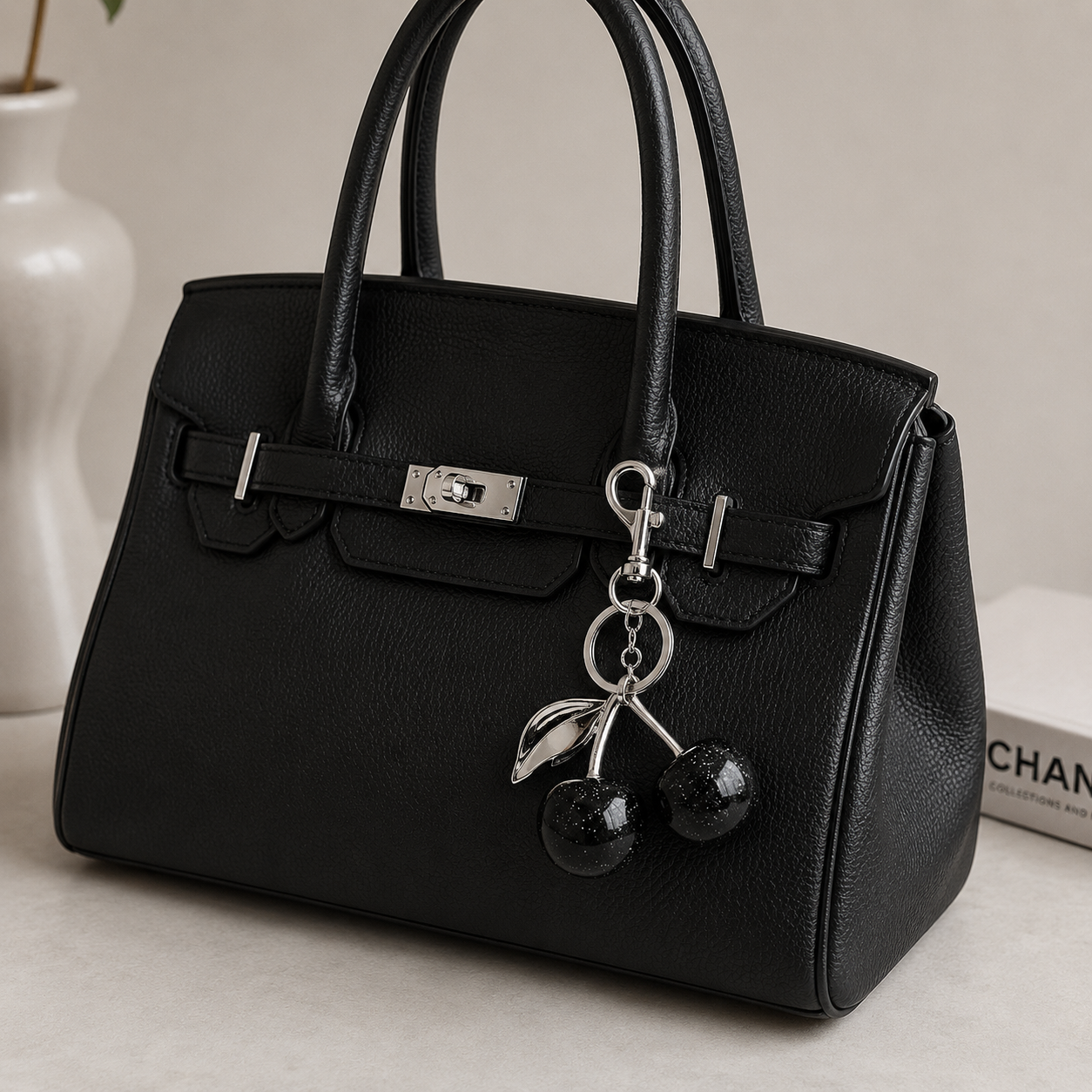Black Cherry Bag Charm – Luxe Kersen Tashanger