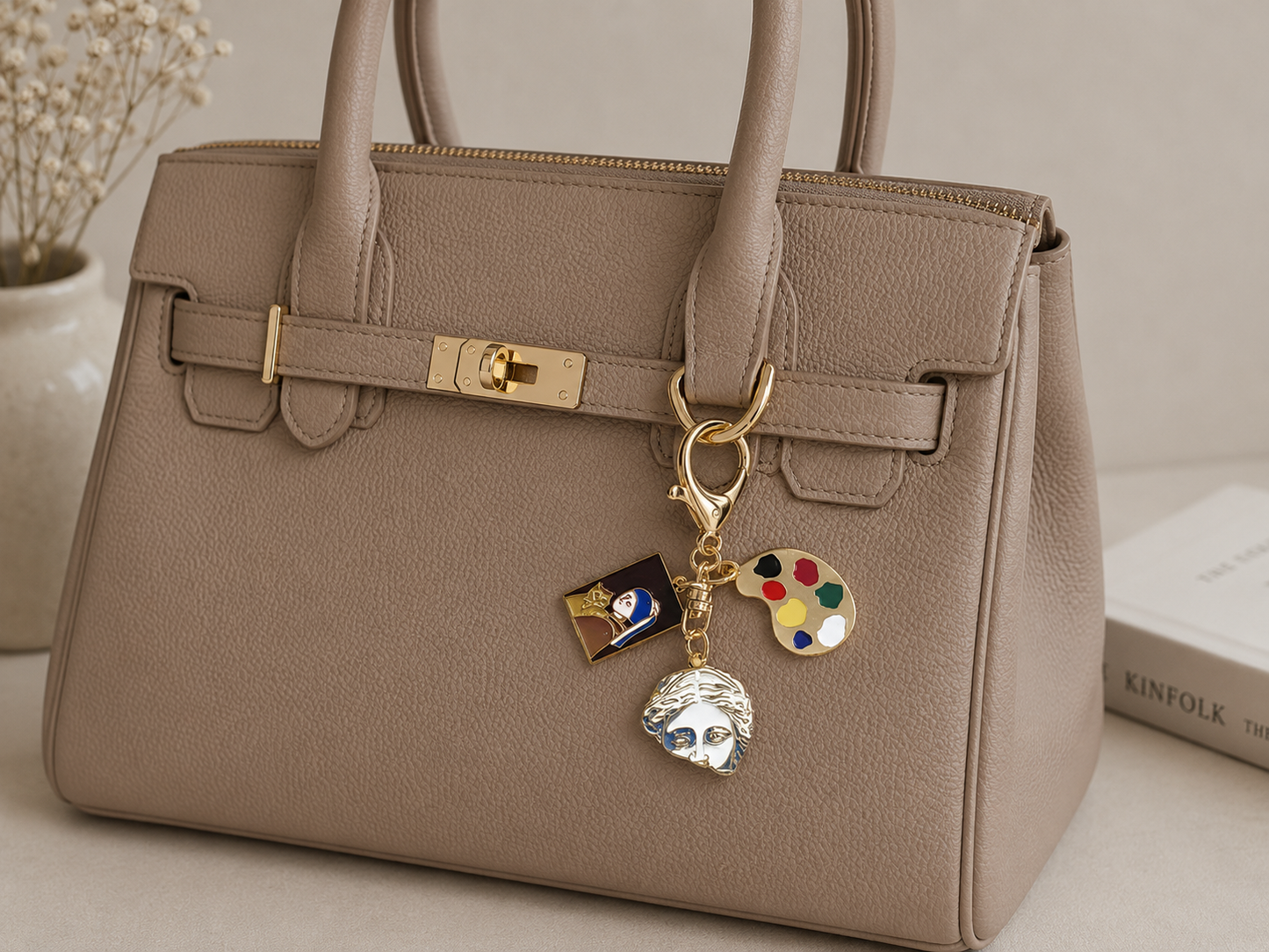 Artsy Bag Charm – Luxe Kunst Tashanger Dames