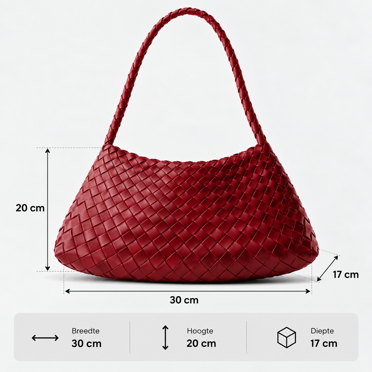 Gevlochten Schoudertas Dames | Elegant & Ruim