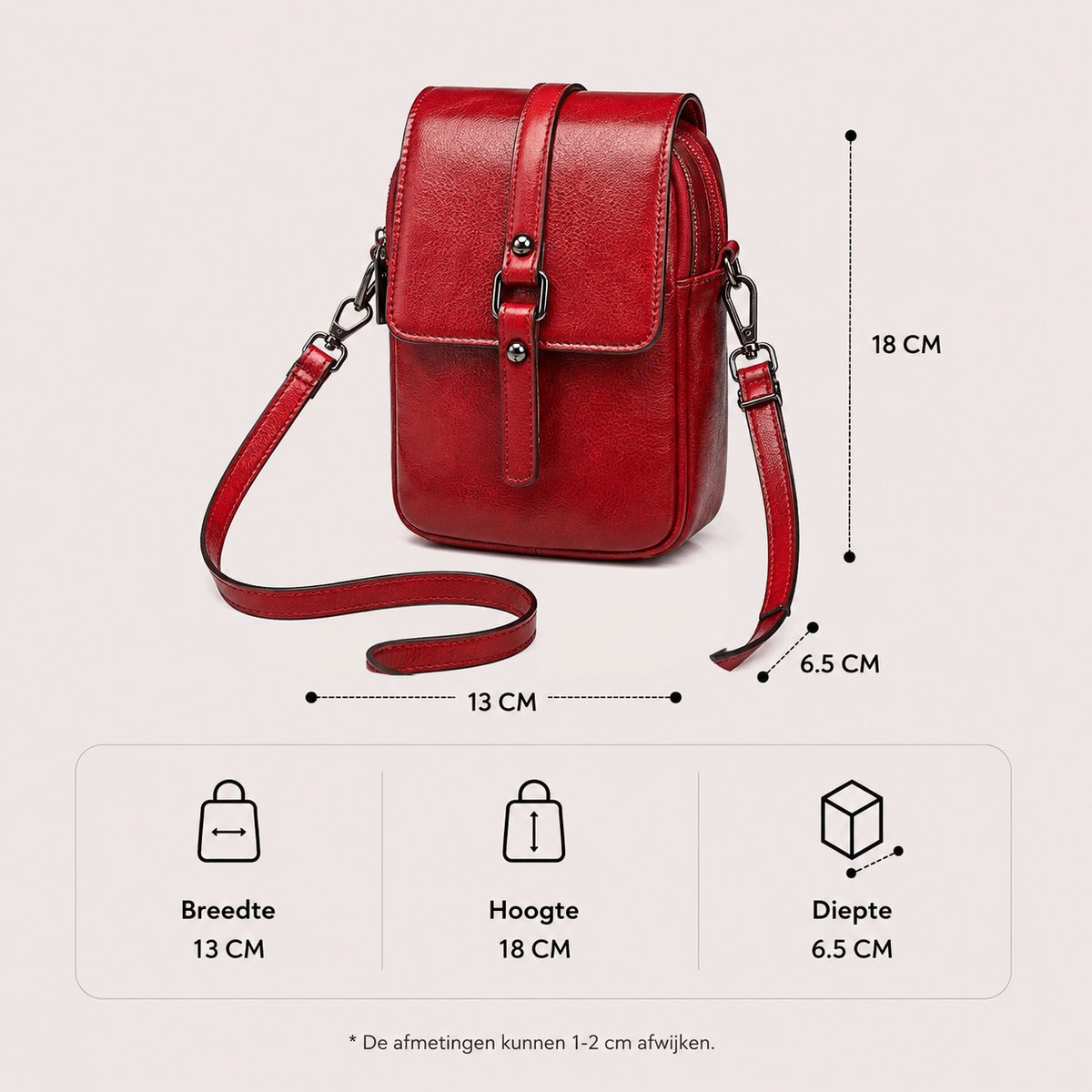 Trendy Crossbody Tas met Verstelbare Band – Veilig & Stijlvol Design