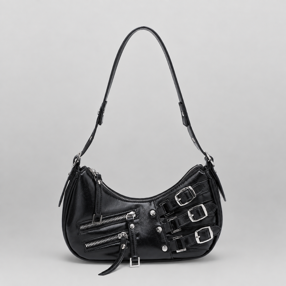 Schoudertas | Dames | Nylon & Vegan Leer | Vintage