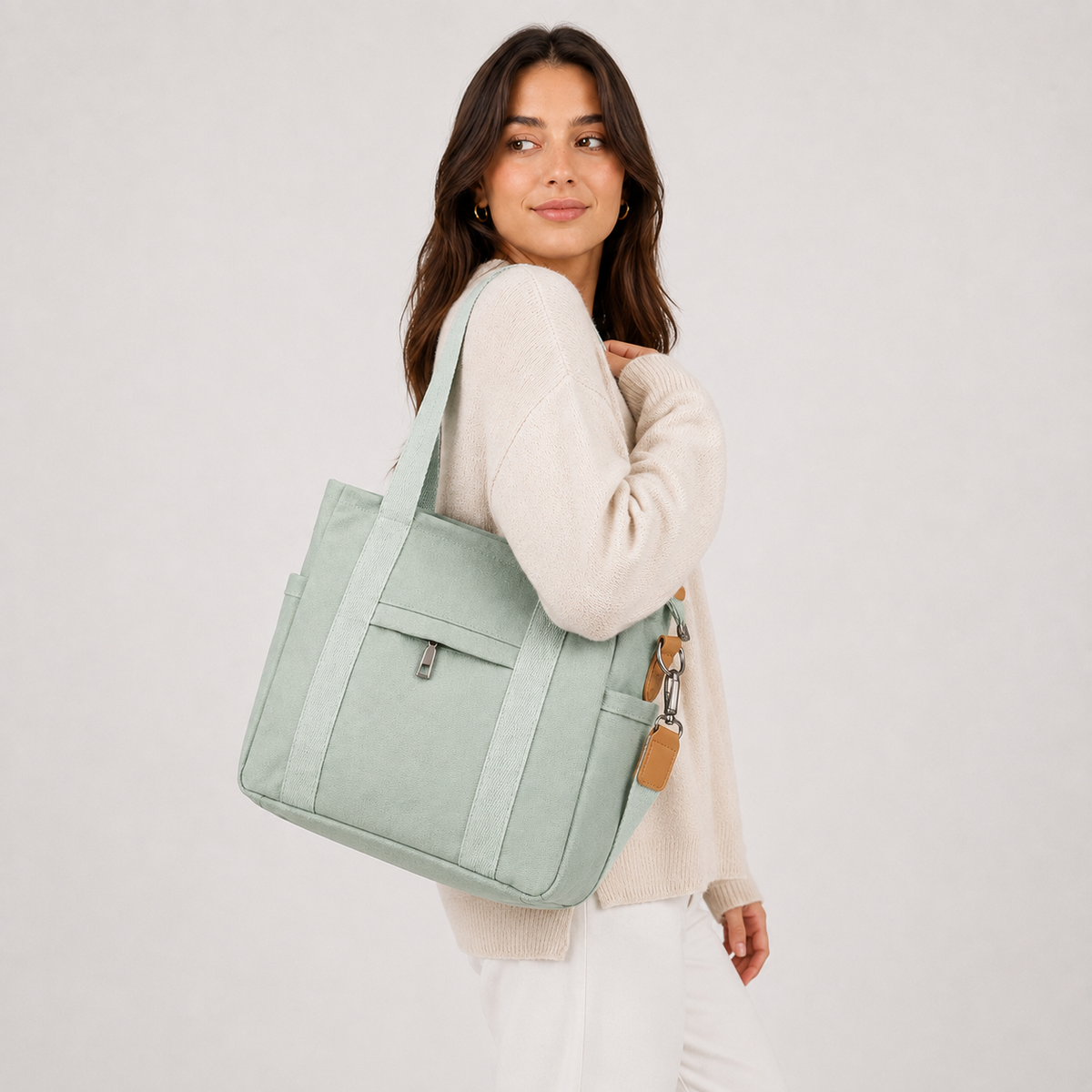Tote Bag | Dames | Ruim | Meerdere Vakken | Schouderriem