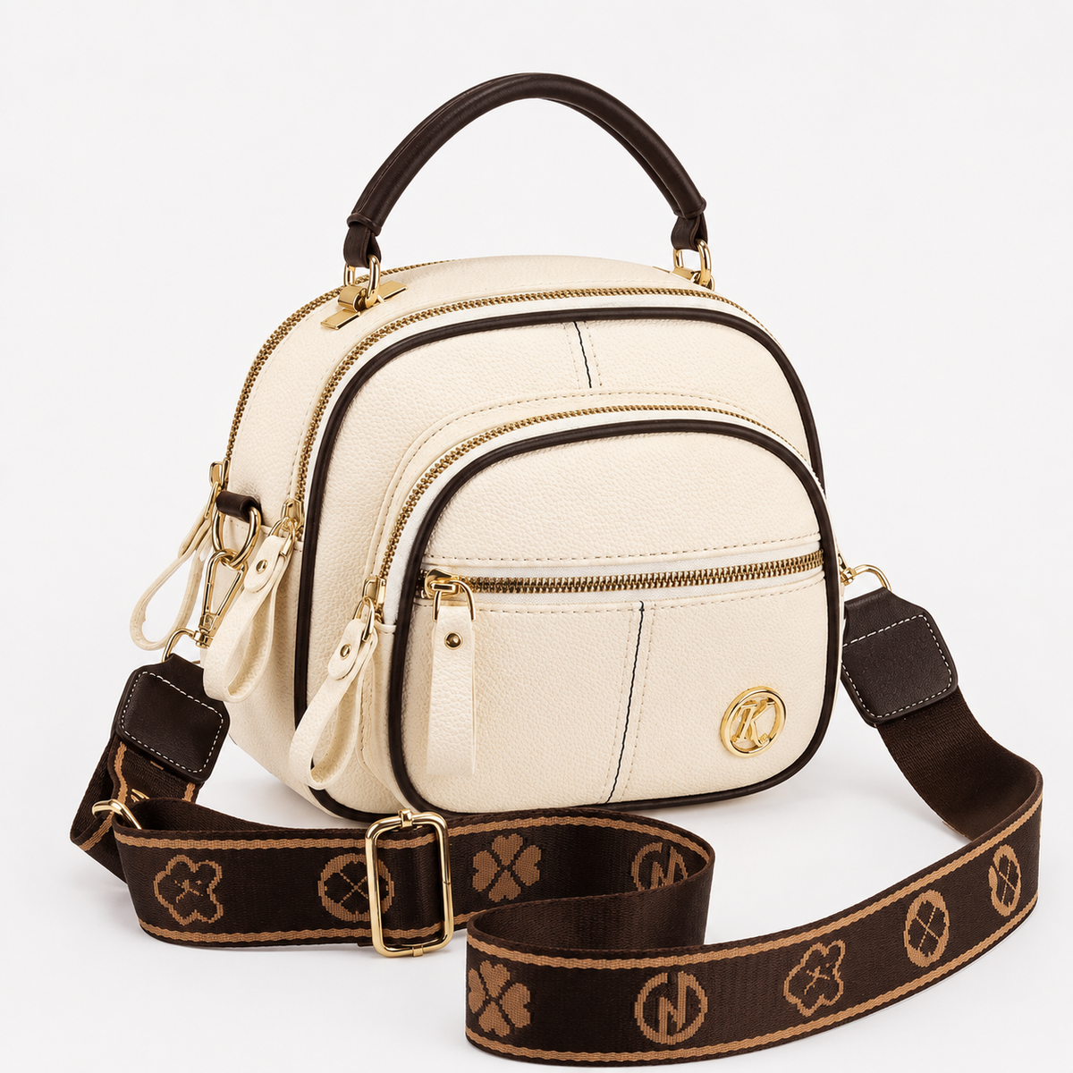 Crossbody Tas | Dames | Meerdere Ritsvakken | Compact