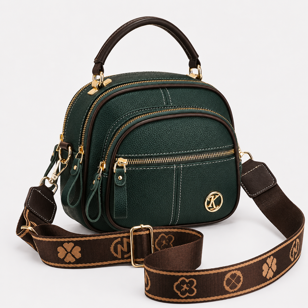 Crossbody Tas | Dames | Meerdere Ritsvakken | Compact
