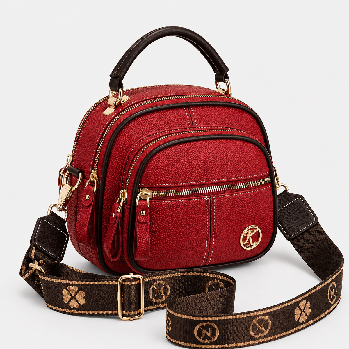 Crossbody Tas | Dames | Meerdere Ritsvakken | Compact
