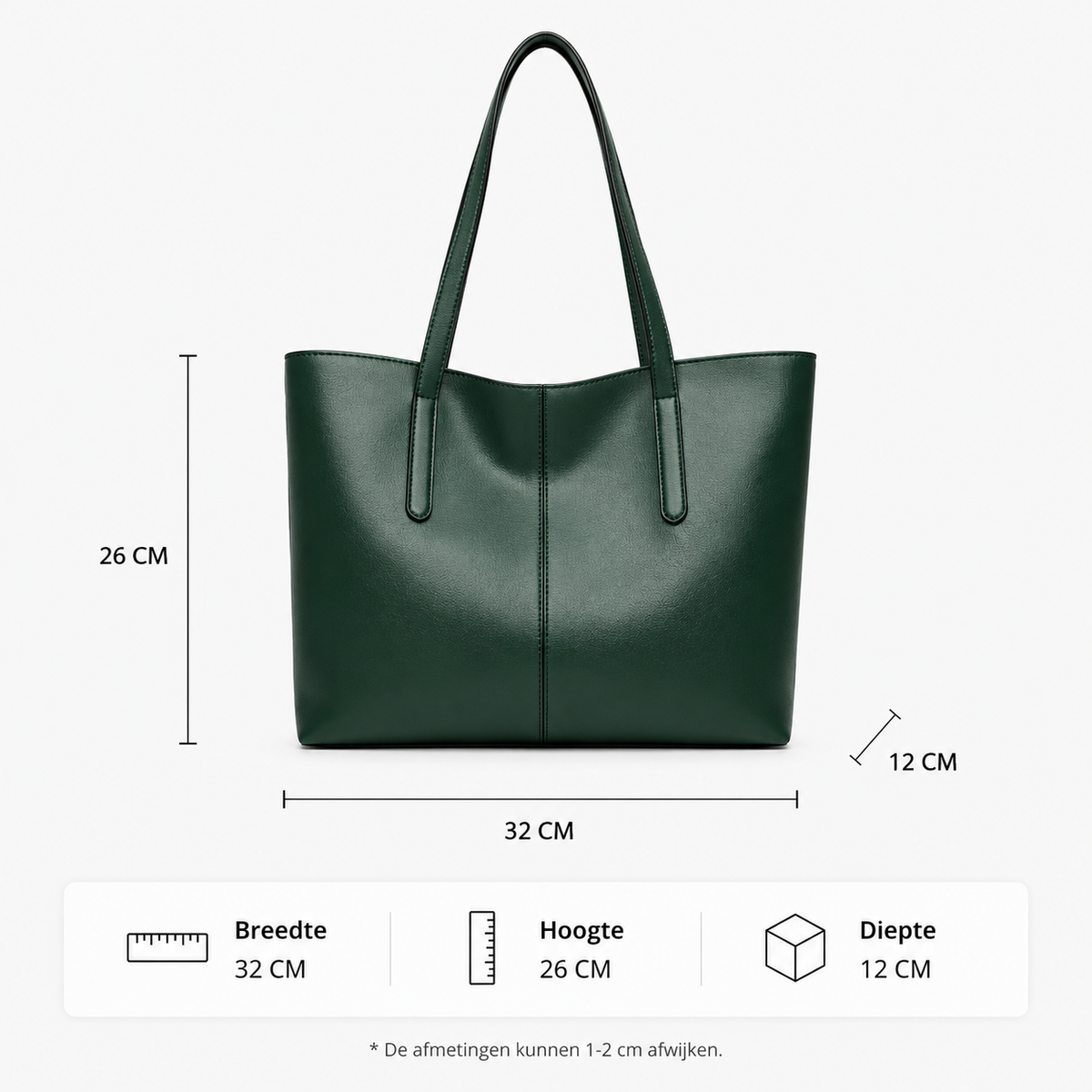 Tote Bag | Dames | Vegan Leer | Groot | Schoudertas