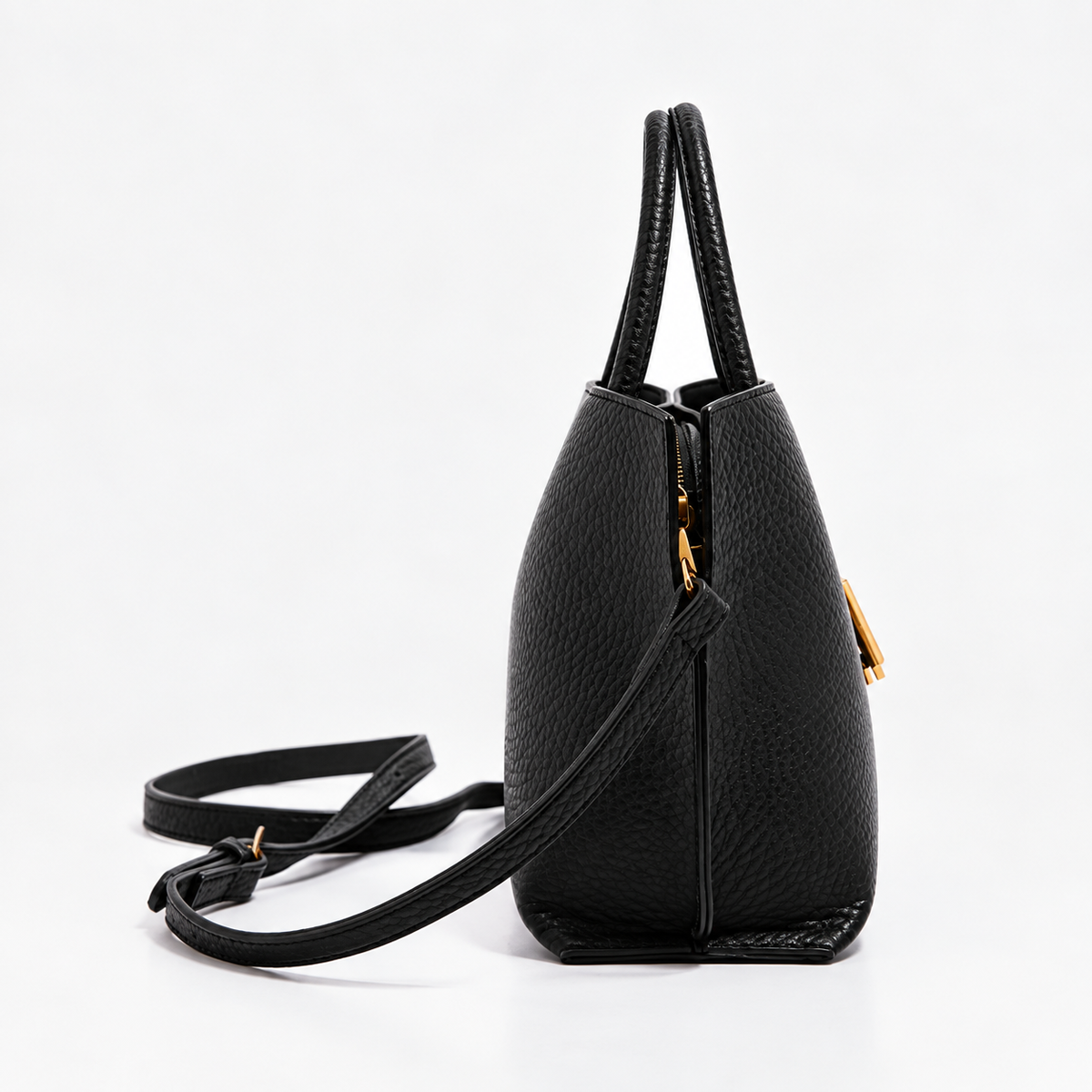 Handtas | Dames | Zwart | PU Leer | Gouden Details