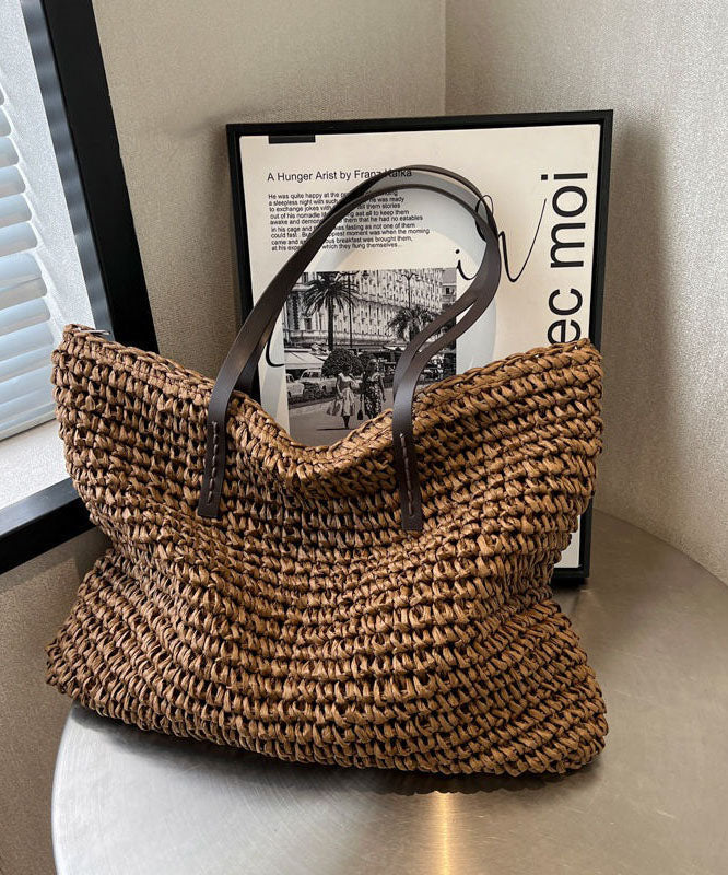 Strandtas | Gevlochten Boho Shopper | Grote Zomertas