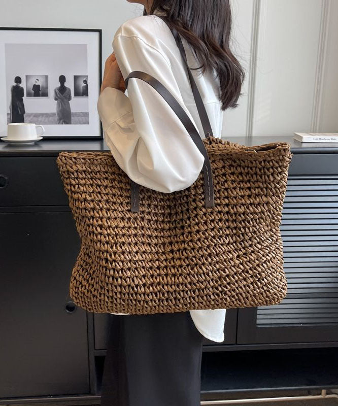 Strandtas | Gevlochten Boho Shopper | Grote Zomertas