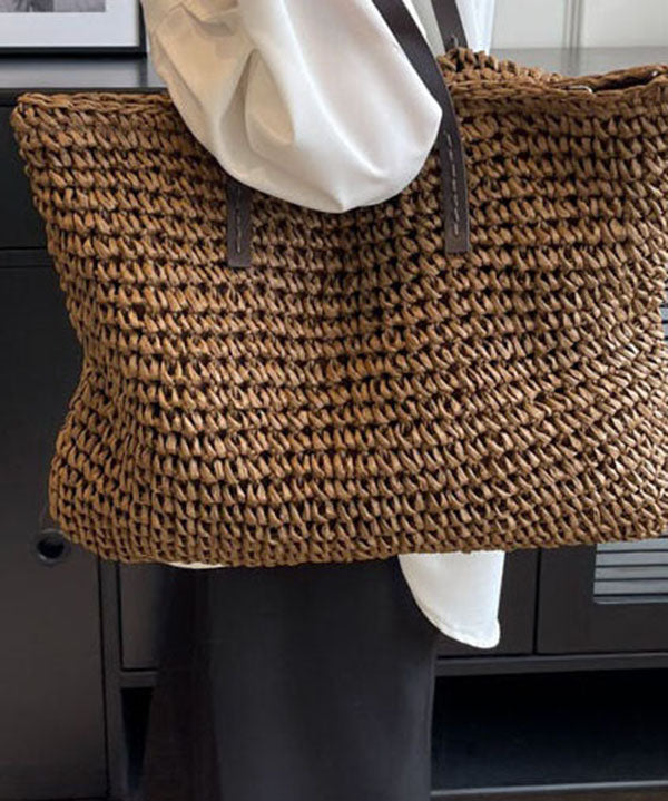Strandtas | Gevlochten Boho Shopper | Grote Zomertas